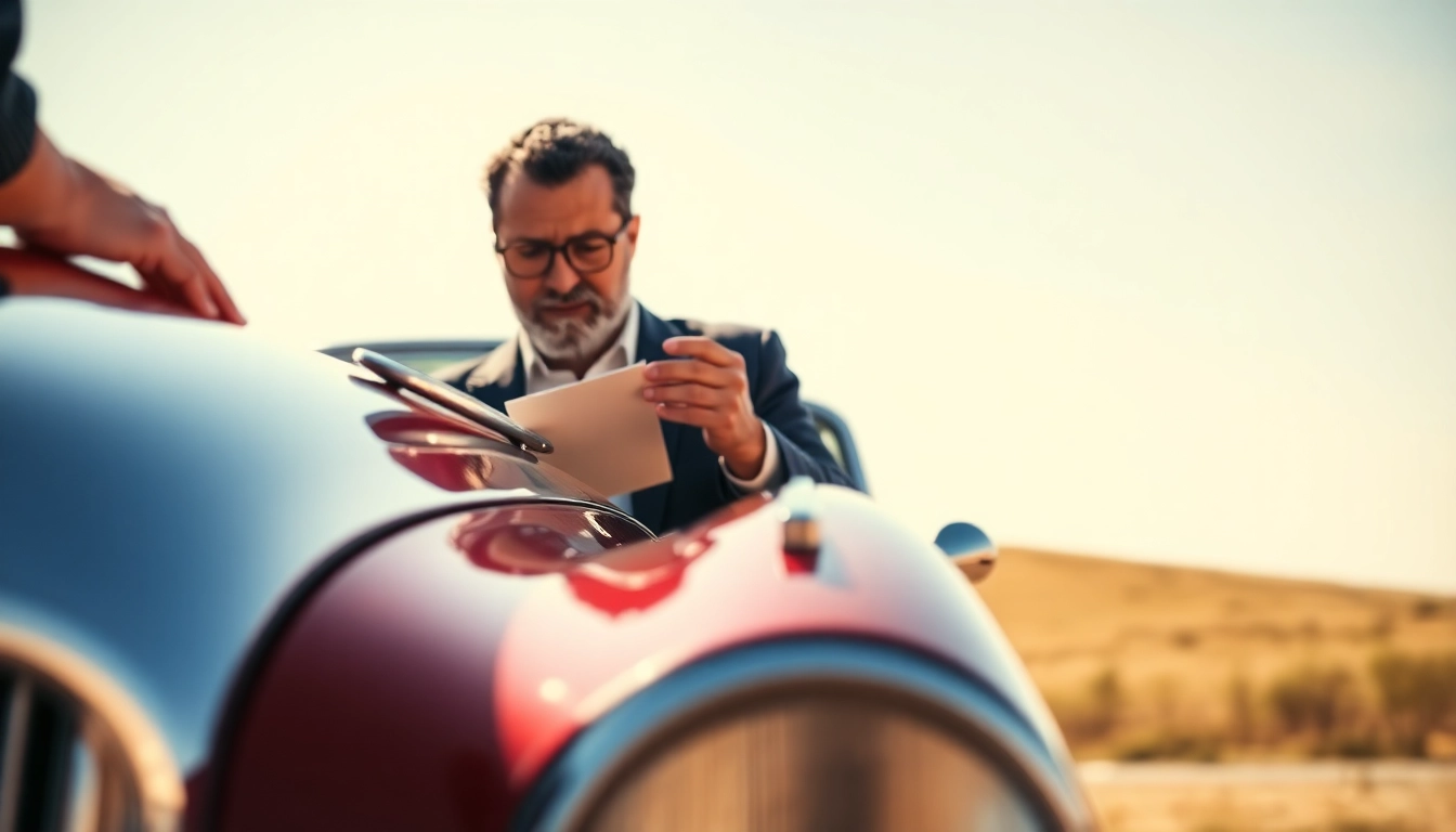 Oldtimer Gutachten erstellen lassen von einem Experten, der ein klassisches Auto prüft.