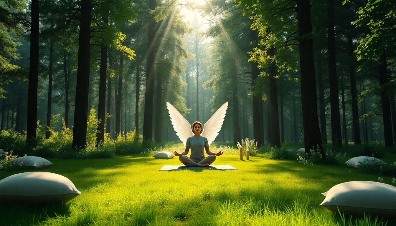 Erlebe Retreat Urlaub mit den Engeln im Schwarzwald mit einer entspannenden Meditationsszene.