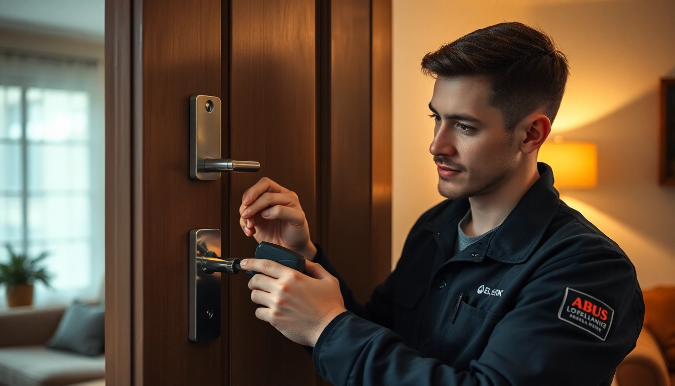 Professioneller Schlüsseldienst Pforzheim-Techniker öffnet ruhig und effizient eine Tür.