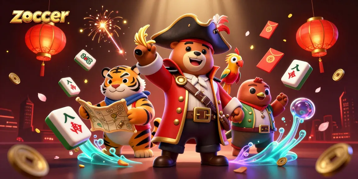 Join zoccer and spin colorful rewards with a vibrant 3D casino scene and engaging characters.